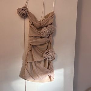 House of CB Caterina dress. Fog Floral Embellished mini dress size - XS (2-4)